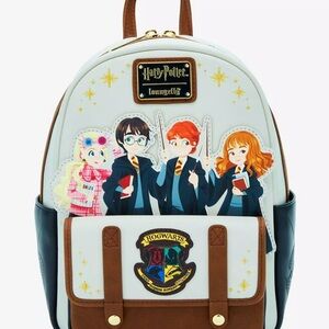 Loungefly Harry Potter Mini Backpack - White, Brown, and Black